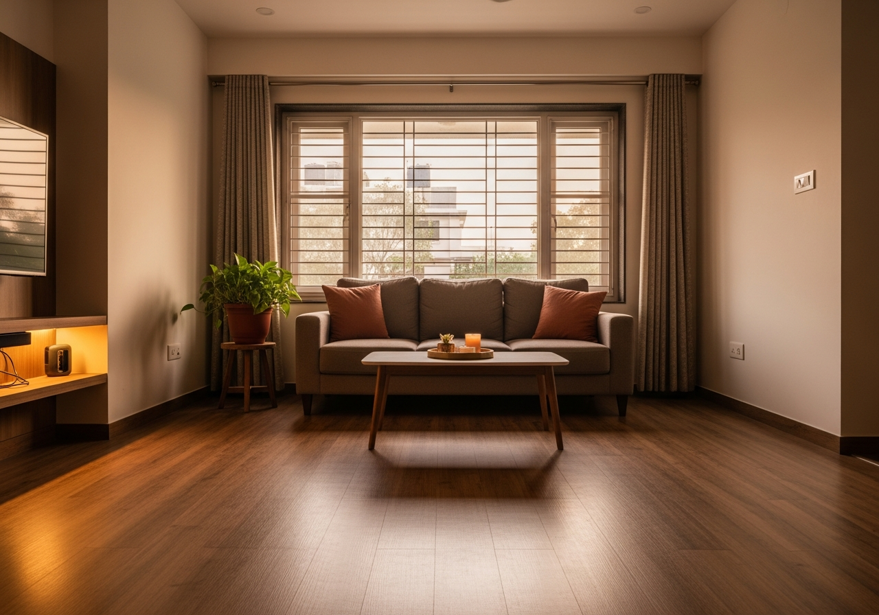 Curved POP false ceiling detail in a living room showing organic form that gypsum boards cannot achieve